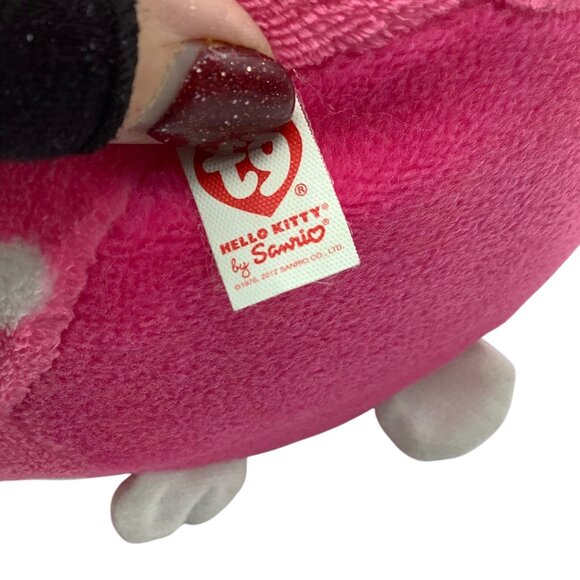 Ty Hello Kitty Plush 2012 Sanrio Pink & White Polka Dots Stuffed Animal 9” - Picture 3 of 5